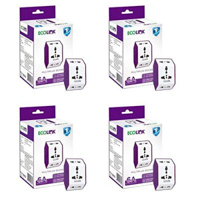 EcoLink Multiplug Socket 6A || Pack of 4