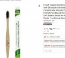 EcoUT Organic Bamboo Toothbrush with Charcoal Activated Bristles...