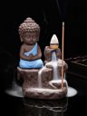 eCraftIndia Blue Meditating Monk Buddha Incense Holder Showpiece...