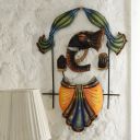 eCraftIndia Ganesha Iron Wall Hanging (50.01 cm x 0.99 cm x 70 cm, Orange and Brown)...