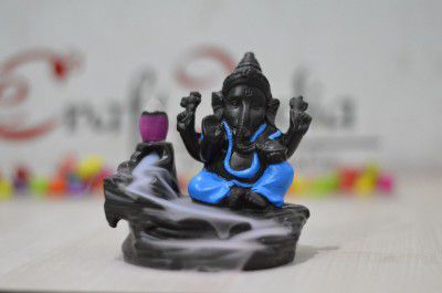 eCraftIndia Ganesha Smoke Backflow Incense Holder (7 cm x 7 cm x 12 cm)