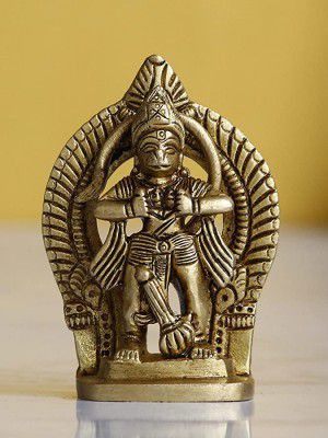 eCraftIndia Lord Hanuman Opening his Heart Handcrafted Decorative Brass Figurine (BGH503)