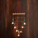 eCraftIndia Metal Handcrafted Decorative Colorful Stars Wall/Door/Window Hanging Bells,Multi Color...