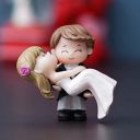 eCraftIndia Polyresin Handcrafted Bride Kissing Groom Romantic Couple Statue Decorative Showpiece - Ideal Valentine's Day Gift for Your Beloved Partner, Girlfriend, or Boyfriend...