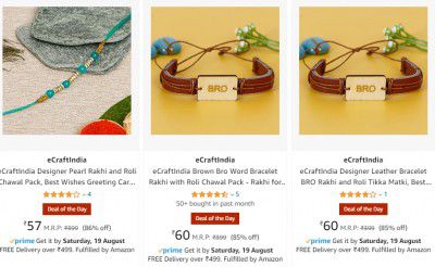 eCraftIndia Rakhi Starts ₹50 | Upto 86% Off