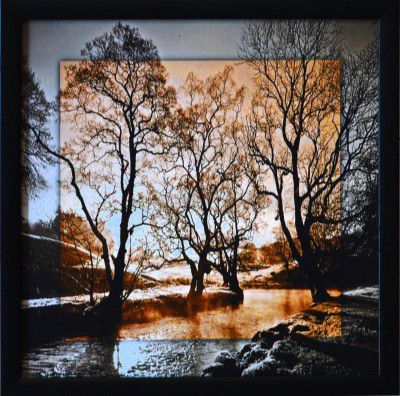 eCraftIndia 'Scenery View' UV Art Painting (Synthetic Wood, 28 cm x 28 cm, Satin Matt Texture)