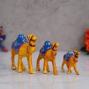 eCraftIndia Set of 3 Decorative Camel Showpiece Animal Figurines- Multicolor...