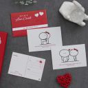 eCraftIndia Set of 8 Love Post Cards with Heartfelt Greetings Card for Valentine's ...
