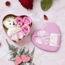 eCraftIndia Valentine Gift | I Love You Teddy Bear Pink Roses Heart Shaped Gift Box...