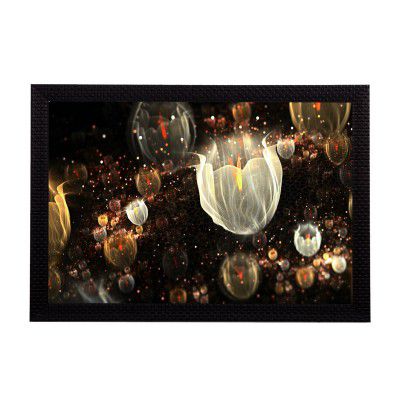 eCraftIndia 'White Glowing Floral' UV Art Painting 