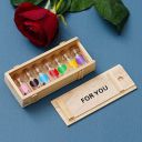 eCraftIndia Wooden Box for You Message Bottle Set...