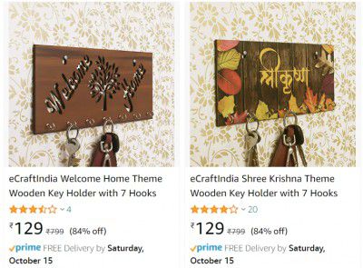 eCraftIndia Wooden Key Holder @ ₹129