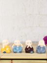 eCraftIndia Set of 4 Beige & Blue Handcrafted Child Monk Buddha Showpieces...