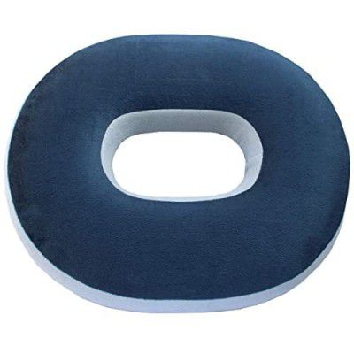 Eder Care Orthopaedic Foam Donut Ring Pillow Coccyx Seat Cushion for Piles Haemorrhoid, Blue