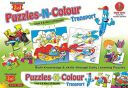 Educational Birds Puzzle-N-Colour 2 in 1,Reusable Fun Activity for Kids, Colour It and Wipe It Off! (Transport)...