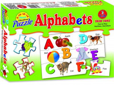 Educational Transport Vehicle Puzzle for Kids, Includes 8-14 Pieces of Fun Puzzle (Alphabets)