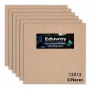 Eduway® 12x12 Inch MDF Board Wood Sheet Pack of –5 (30x30 cms)...