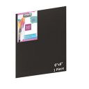 Eduway Medium Grain 6x8 inch Cotton Black Canvas Board- Pack of 1, (15x20 cms) with 4mm MDF Board Backing, for Painting....