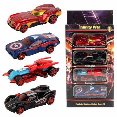 eErlik Metal Perfect Toy for Cars Push and Go Mini Cars for Kids Small Metal Movie Vehicle Cars ||Movie Vehicle Car for Kids,Multicolor (Avengers Edition)