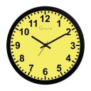 Efinito 13 Inch Yellow Bold Numbers Wall Clock for Home Living Room Office Bedroom Hall Kids Room Silent Movement...