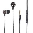 Egate Eardrum 9 -in Ear High Bass Headphone in line mic & Control (Black)...