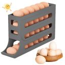 Egg Holder for Fridge, 4 Tiers Dispenser, 30 Egg Container Refrigerator (Grey)...