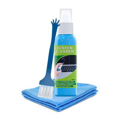Eightiz 3-in-1 Screen Cleaning Kit with Soft Brush & Microfiber Cloth | 100ml