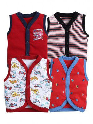 EIO Cotton Full Sleeve Regular Round Neck Front Open Pack of 3