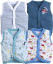 EIO Vest For Baby Boys Cotton  (Multicolor, Pack of 4)...