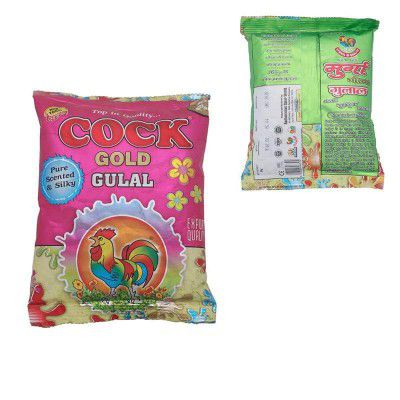 EITHEO Holi Gulal for Holi Colour Herbal Gulal Organic Holi Colours for Family Non Toxic Eco Friendly Holi Colours 5 Fluorescent Shades of Holi Colours Pack 1 (Green)