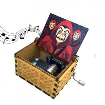 Eitheo Uniq Carved Vintage Wooden Hand Crank Music Box | Perfect Gift for Kids