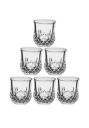 EK DO DHAI Classic Crystal Shot Glass Set of 6 with Heavy Base for Drinking Whiskey + Tequila + Vodka + Cocktail | Gifts for Men - 60ml (2 Oz)...