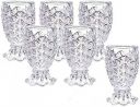 EK DO DHAI Palm Crystal Shot Glass Set of 6 with Heavy Base for Drinking Whiskey + Tequila + Vodka + Cocktail | Gifts for Men - 60ml (2 Oz)...
