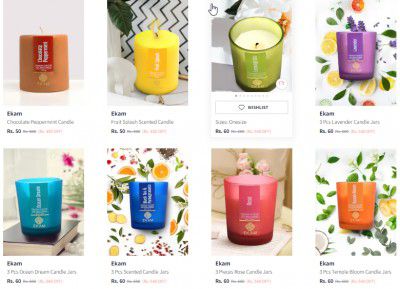 Ekam Candles upto 90% off starting from Rs.50