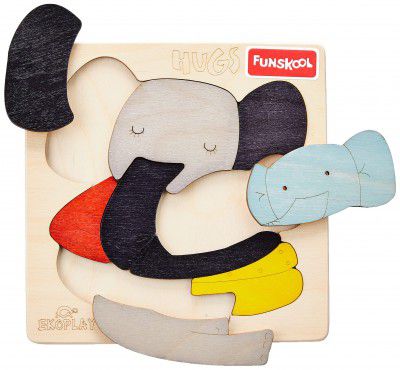 EKOPLAY-HUGS - Elephant-Wooden Puzzle
