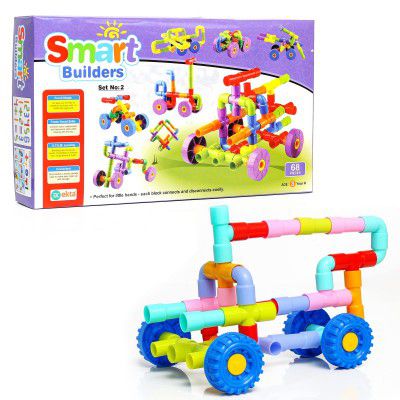 EKTA Smart Builders Building Blocks Set-2 (Multicolor, Big Size) - 68 Pieces