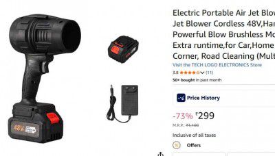 Electric Portable Air Jet Blower,Turbo Jet Blower Cordless 48V