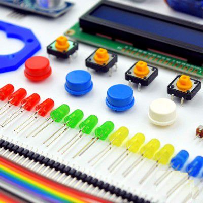 Electrobot DIY Ultrasonic Distance Sensor Starter Kit for UNO R3, LCD1602, Breadboad, DC Motor, Starter/Beginner Kit for Uno R3 microcontroller 