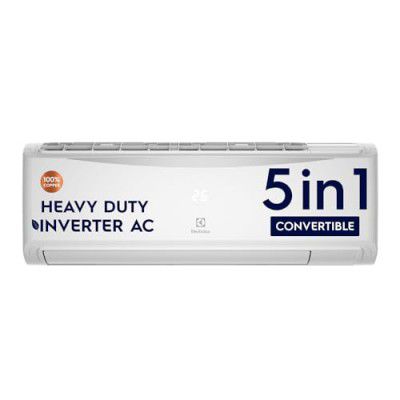 Electrolux 1 Ton 5 Star Convertible Inverter Split Air Conditioner (AC), Copper, PM2.5 Filter & Plasma, 360° Cooling, ESV125C3HA