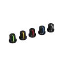Electronic Spices 25 Pcs 6mm Shaft Rotary Volume Control Plastic Potentiometer Knob Hole Dia Threaded Knurled Potentiometer Knobs Caps (5Pcs Each))...
