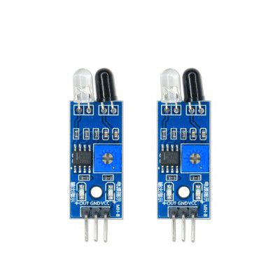 Electronic Spices IR (Infrared) Obstacle Sensor Module Reflective Photoelectric Light Intensity DIY Kit for Arduino UNO (Pack of 2)