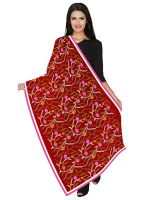 Elegant Embroidered Chiffon Dupatta for Women