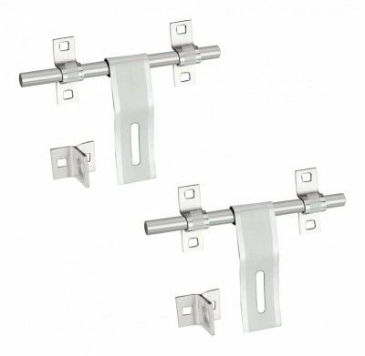 Elegant Stainless Steel Door Aldrop Ss Finish with Cram and Hook Set, Stylish & Modern Design, Secure Your Space with The Laher Door Lock (Pack of 2)