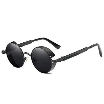ELEGANTE Mens Round Sunglasses