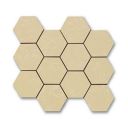 Elemente Mosaic Sheets in Engineered Marble & Quartz for Surfacing Feature Walls of Luxurious Living Spaces|Inspiration-Hexa Botticcino Beige|...