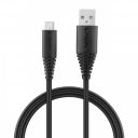 Elements by Lava - D2 Pro Micro USB Charging Cable, 2.4 A, Flexible Connector, 1 meter, Highly Durable - Black...