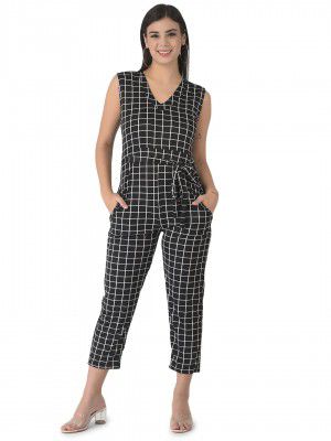 Elendra A-line Sleeveless Jumpsuit For Girl's