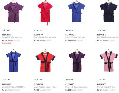 Elevanto Bath Robe upto 77% off starting From Rs.298
