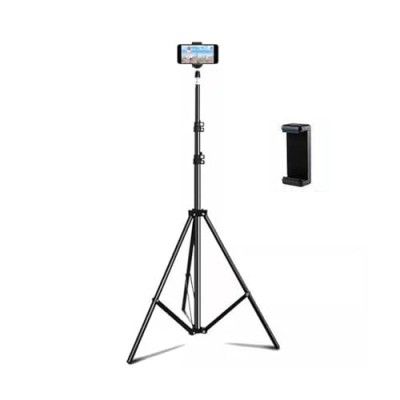 Elfora 7 feet Lightweight Tripod Stand with Adjustable Mobile Phone (Black)