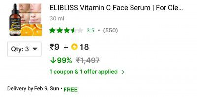 Loot: ELIBLISS Beauty Product [ Extra Discount Using Super Coin ]